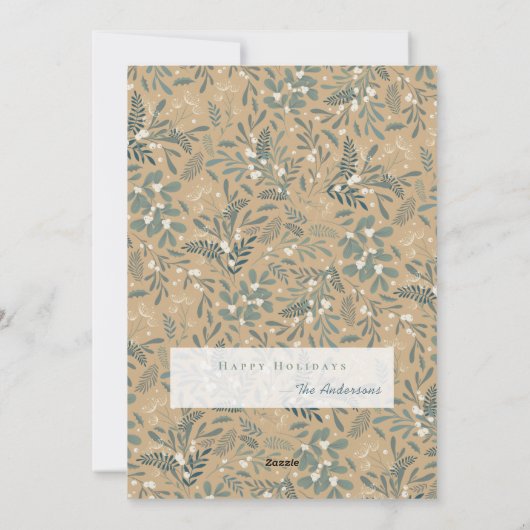 2021 Pandemisch BINGO Funny Mistletoe Gold Kerstmi Feestdagenkaart (Achterkant)