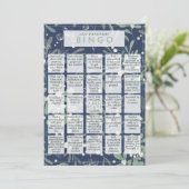 2021 Pandemisch BINGO Funny Mistletoe Navy Kerstmi Feestdagenkaart (Staand voorkant)