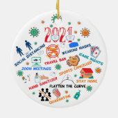 2021 pandemische kerst keramisch ornament (Achterkant)