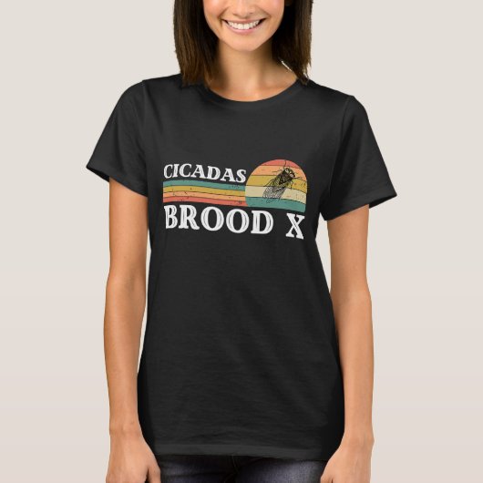 2021 Periodicaal Cicadas Swarm Cicada Brood X T-shirt (Voorkant)