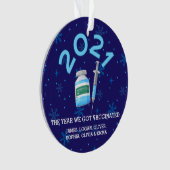 2021 Persoonlijke familienamen kerstmis Ornament (voorkant)