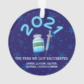 2021 Persoonlijke familienamen kerstmis Ornament (achterkant)