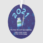 2021 Persoonlijke familienamen kerstmis Ornament (voorkant)