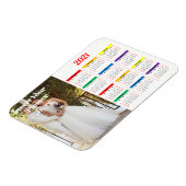 2021 Persoonlijke foto Rainbow Calendar Hor Magneet (Linkerzijde)