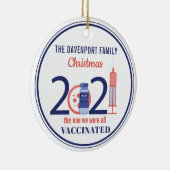 2021 Persoonlijke kerstmis Keramisch Ornament (Rechts)