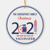 2021 Persoonlijke kerstmis Keramisch Ornament (Voorkant)