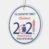 2021 Persoonlijke kerstmis Keramisch Ornament (Links)