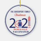 2021 Persoonlijke kerstmis Keramisch Ornament (Achterkant)