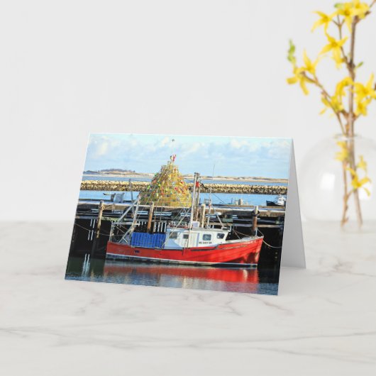 2021 Plymouth Lobster pot tree Kaart (Gele Bloem)