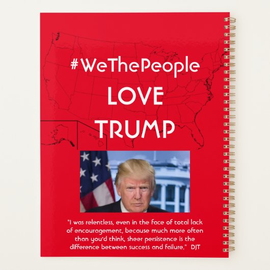 2021 President Trump Day Planner (Achterkant)