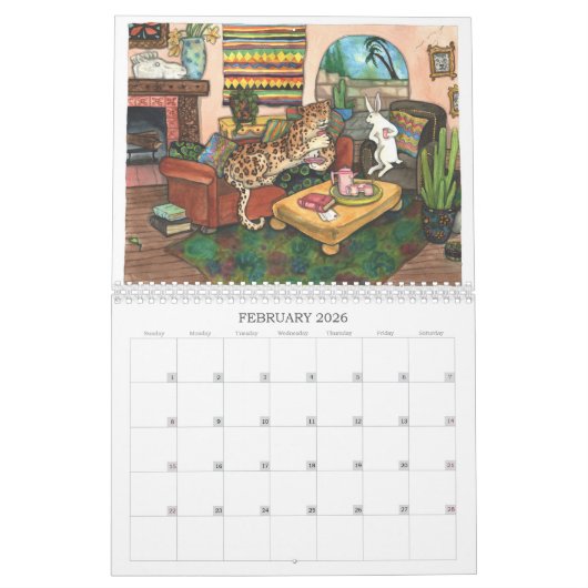 2021 Rabbit Art Calendar Kalender (Feb 2026)