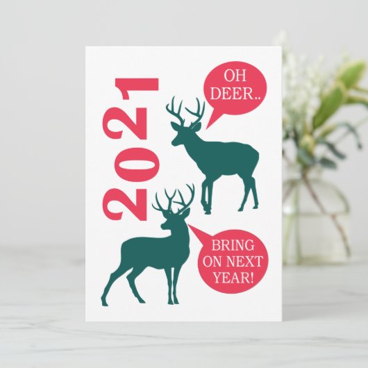 2021 Reindedarfeestdag kerstkaart (Staand voorkant)