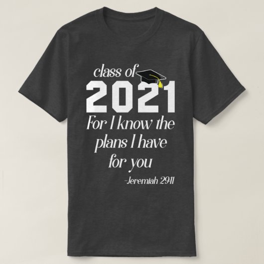 2021 Religieus Afstuderen Bijbelverse T-shirt (Design voorkant)