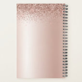 2021 Roos Gold Blush Pink Glitter Monogram Planner (Achterkant)