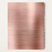 2021 Roos Gold Blush Pink Sparkle Monogram Planner (Achterkant)