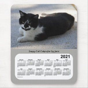 2021 Sassy Cat Calendar van Janz Muismat