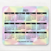 2021 Satin Rainbow Bold Calendar van Janz Muismat (Voorkant)