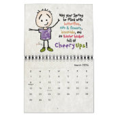 2021 Schadelijke Cartoon Stickman Aanmoediging Kalender (Mar 2026)