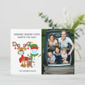 2021 Sending Holiday Cheer Kerstfoto Feestdagenkaart (Staand voorkant)