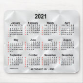 2021 Silver Satin 52 weken Agenda van Janz Muismat (Voorkant)