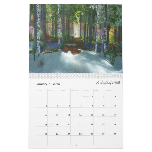 2021 Silverwebforge 3D Landscape Calendar Kalender (Jan 2026)