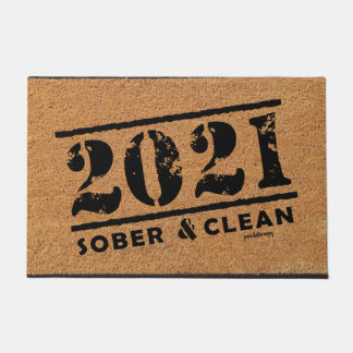 2021 Sober & Clean Drug & Alcohol Addiction Free Deurmat
