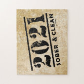 2021 Sober & Clean Drug & Alcohol Addiction Free Legpuzzel (Verticaal)