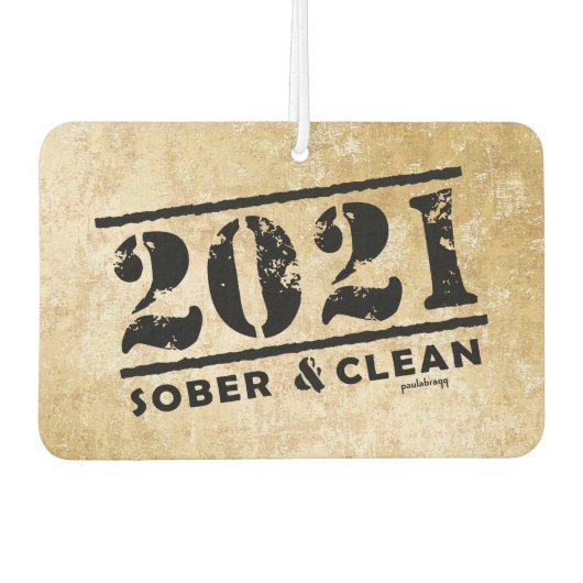 2021 Sober & Clean Drug & Alcohol Addiction Free Luchtverfrisser (Voorkant)