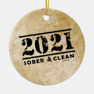 2021 Sober & Clean Recovery Services Keramisch Ornament