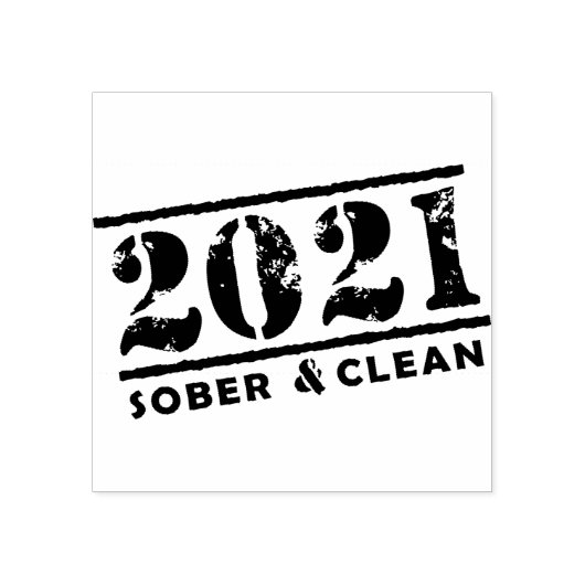 2021 Sober & Clean Recovery Services Rubberstempel (Afrduk)