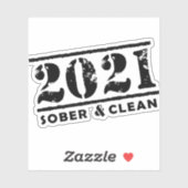2021 Sober & Clean Recovery Services Sticker (Vel)