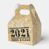 2021 Sober & Clean vieren herstel nuchterheid Bedankdoosjes (Achterkant)