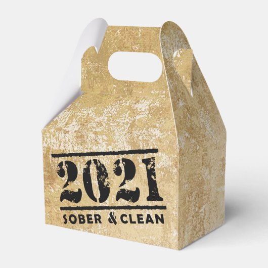 2021 Sober & Clean vieren herstel nuchterheid Bedankdoosjes (Achterkant)