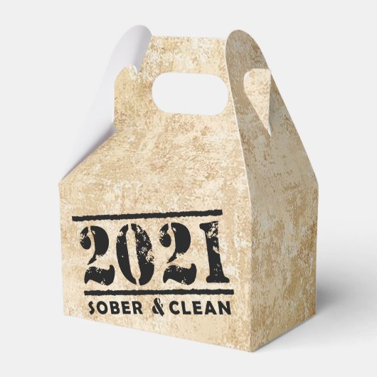 2021 Sober & Clean vieren herstel nuchterheid Bedankdoosjes (Voorkant Zijde)