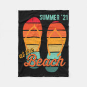 2021 Summer Family Beach Ocean Vacation Matching F Fleece Deken (Voorkant)