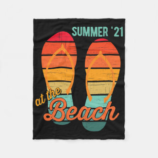 2021 Summer Family Beach Ocean Vacation Matching F Fleece Deken