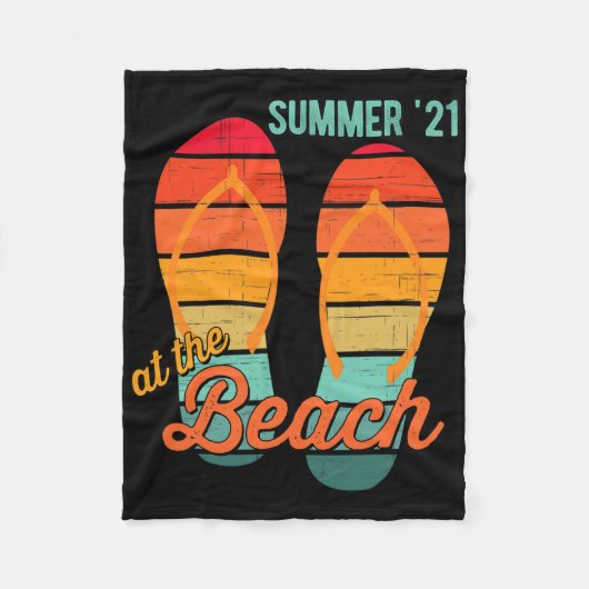 2021 Summer Family Beach Ocean Vacation Matching F Fleece Deken (Voorkant)