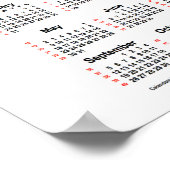 2021 Texas State Flag 52 weken kalender van Janz Poster (Hoek)