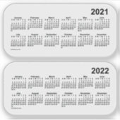 2021 Transparante kalender 2022 door Janz Sticker (Voorkant)