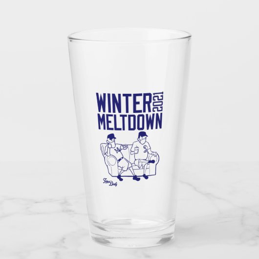 2021 Twins Daily Winter Meltdown Pint Glass Glas (Voorkant)