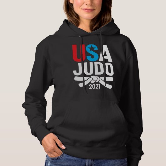 2021 USA Judo Player Apparel American  for US Judo Hoodie (Voorkant)