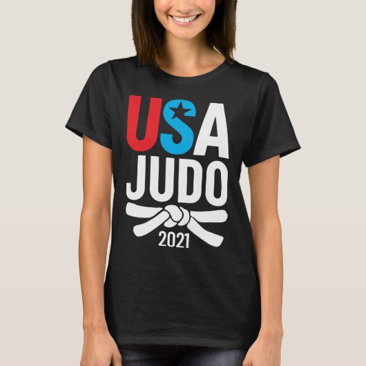 2021 USA Judo Player Apparel American  for US Judo T-shirt (Voorkant)
