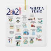 2021 vaccin wat een jaar geïllustreerd keramisch ornament (Achterkant)