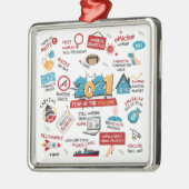 2021 Vaccinatiejaar feestdag kerstboom Metalen Ornament (Links)