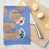 2021 Vergif de keukenhanddoek van de Tea Calendar (Quarter Fold)