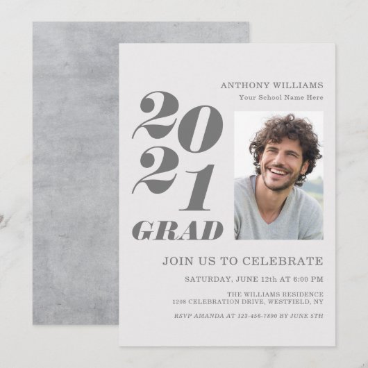 2021 Vetgedrukte tekst van de Partij van het Afstu Kaart (Voorkant / Achterkant)