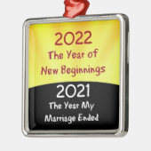 2021 vieren de scheiding metalen ornament (Links)