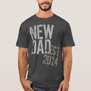 2021 Vintage Eerste Vaderdag Nieuwe vader T-shirt