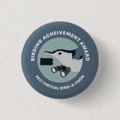 2021 Virtual Bird-A-Thon Pin Ronde Button 3,2 Cm (Voorkant)