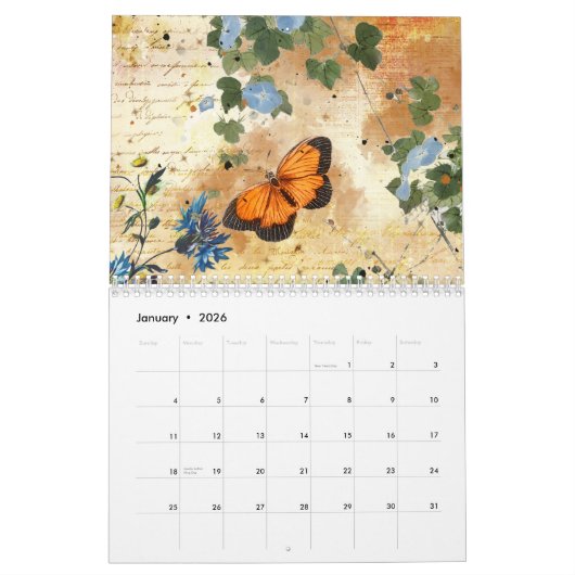 2021  vlinders en bloemen kalender (Jan 2026)